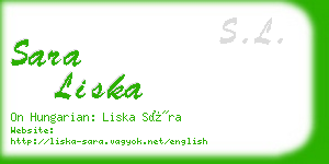sara liska business card